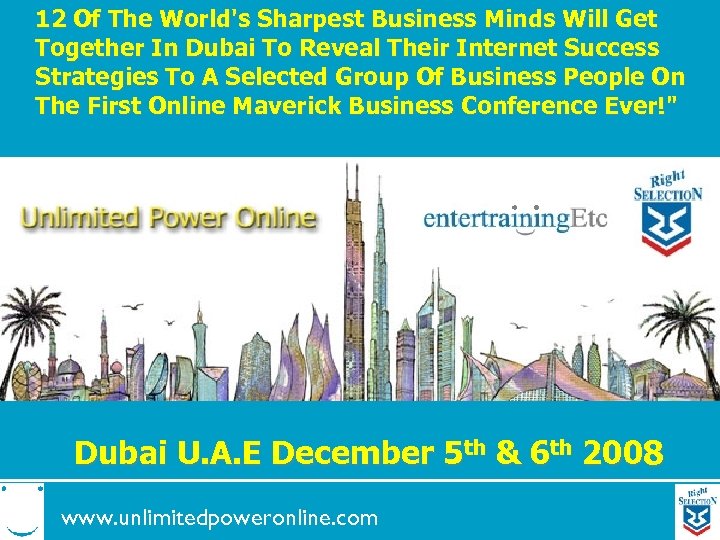 12 Of The World's Sharpest Business Minds Will Get Together In Dubai To Reveal