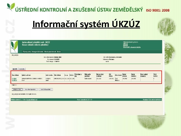 Informační systém ÚKZÚZ 