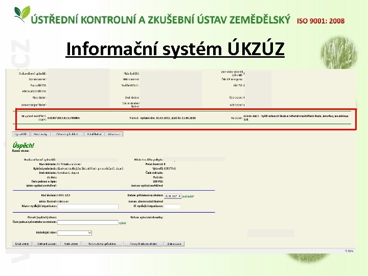Informační systém ÚKZÚZ 