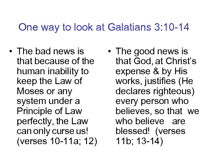 Galatians 3 6 -14 — the big picture