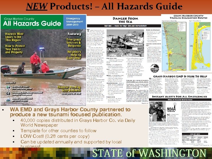 NEW Products! – All Hazards Guide § WA EMD and Grays Harbor County partnered