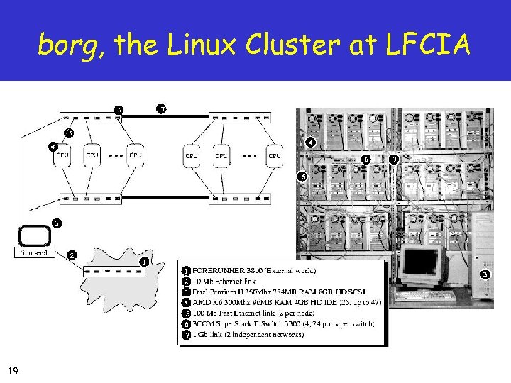 borg, the Linux Cluster at LFCIA 19 