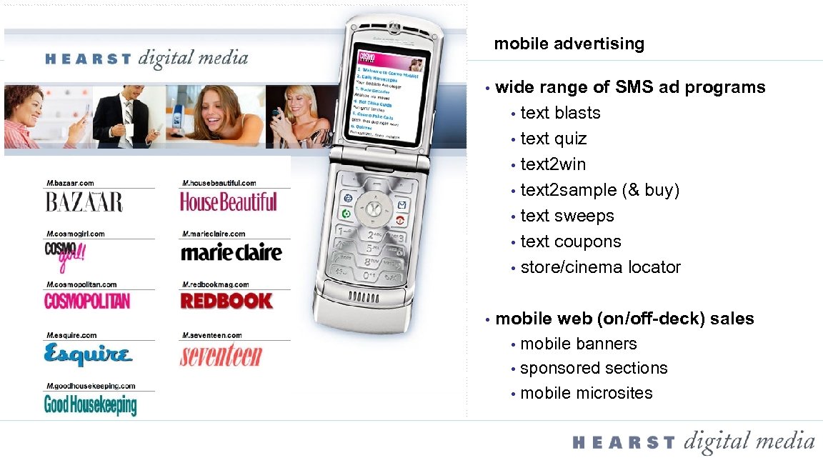 mobile advertising • wide range of SMS ad programs • text blasts • text