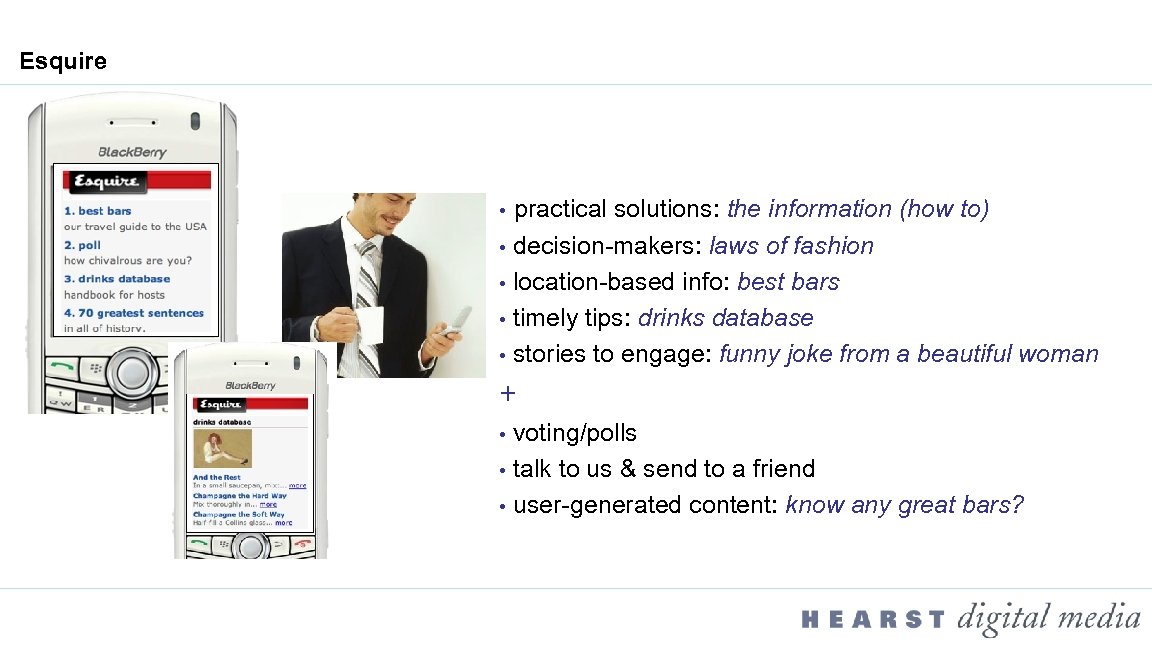 Esquire practical solutions: the information (how to) • decision-makers: laws of fashion • location-based