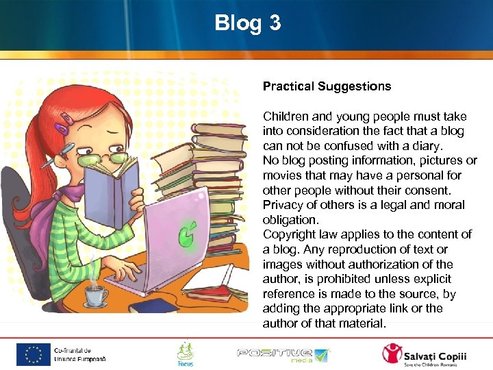Blog 3 Practical Suggestions Children and young people must take into consideration the fact