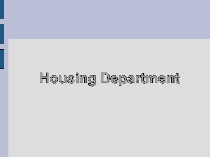 Housing Department 