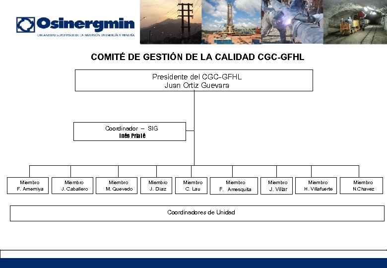 COMITÉ DE GESTIÓN DE LA CALIDAD CGC-GFHL Presidente del CGC- GFHL Juan Ortiz Guevara