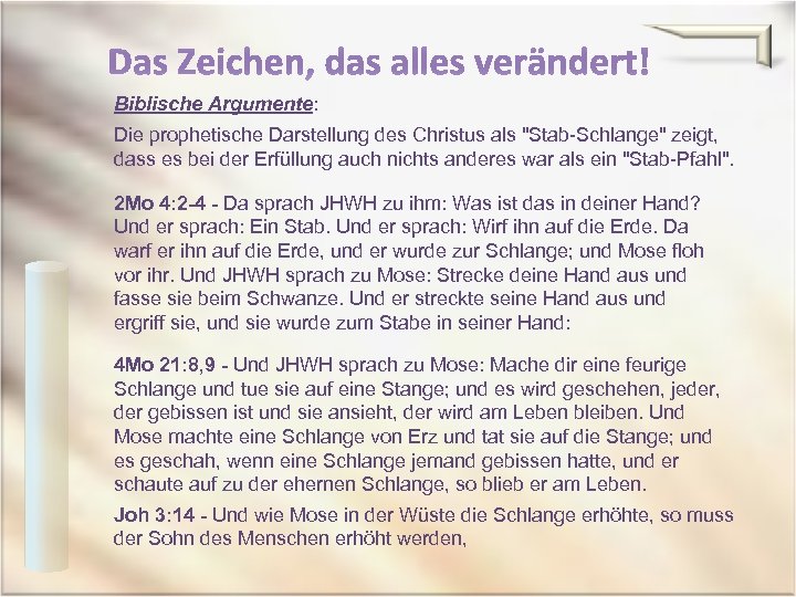 Biblische Argumente: Die prophetische Darstellung des Christus als 