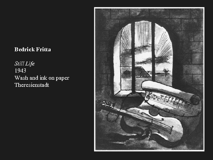 Bedrick Fritta Still Life 1943 Wash and ink on paper Theresienstadt 
