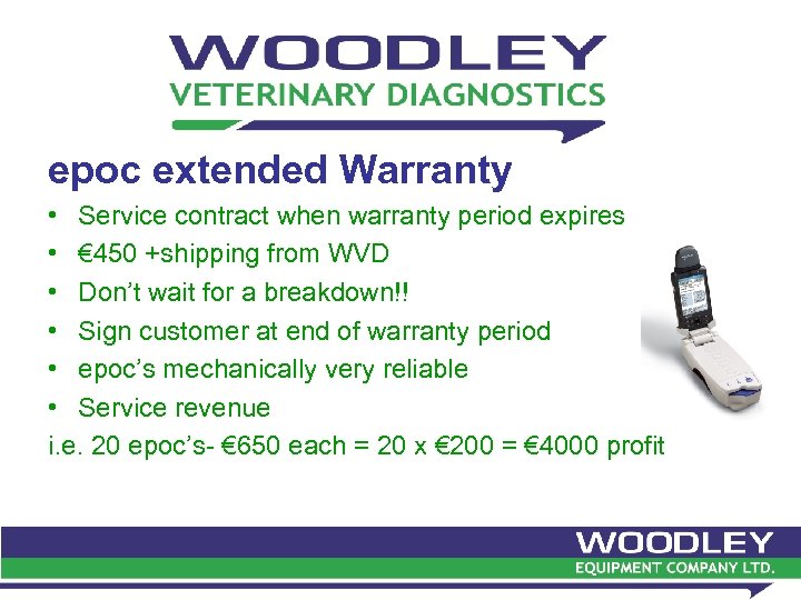 epoc extended Warranty • Service contract when warranty period expires • € 450 +shipping