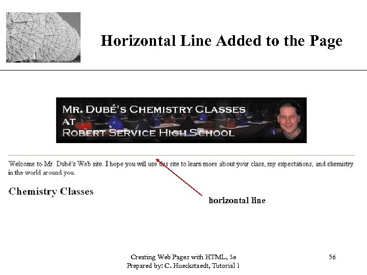 XP Horizontal Line Added to the Page horizontal line Creating Web Pages with HTML,