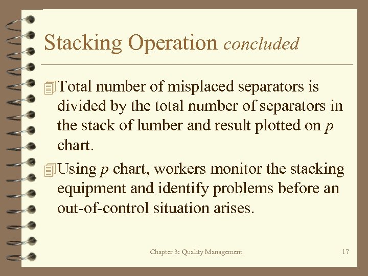 Stacking Operation concluded 4 Total number of misplaced separators is divided by the total