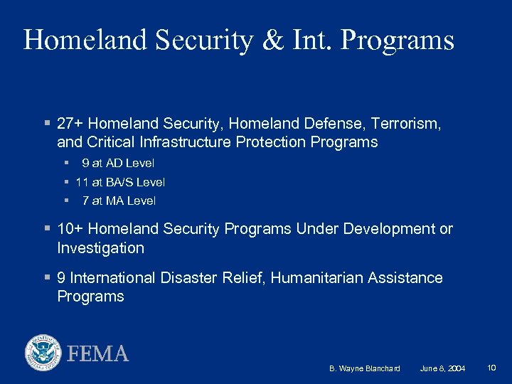 Homeland Security & Int. Programs § 27+ Homeland Security, Homeland Defense, Terrorism, and Critical