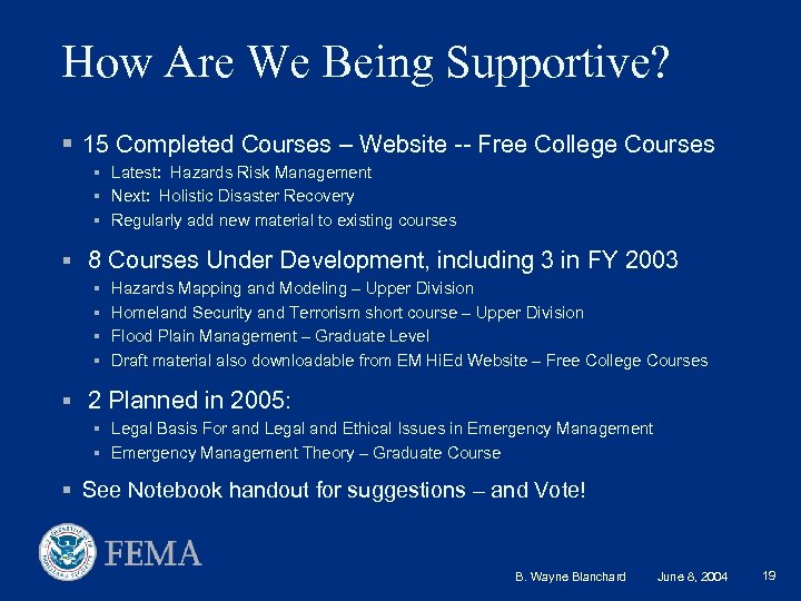 How Are We Being Supportive? § 15 Completed Courses – Website -- Free College