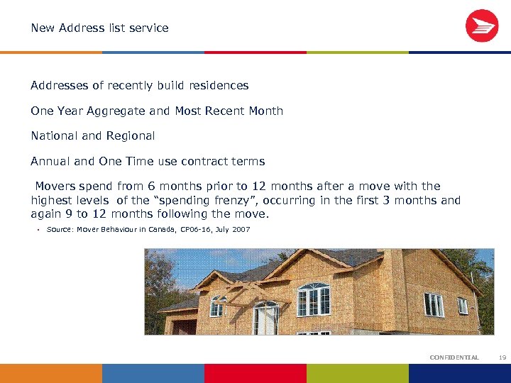 New Address list service Addresses of recently build residences One Year Aggregate and Most