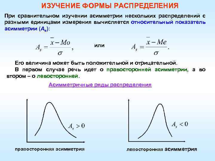 Форма распределения