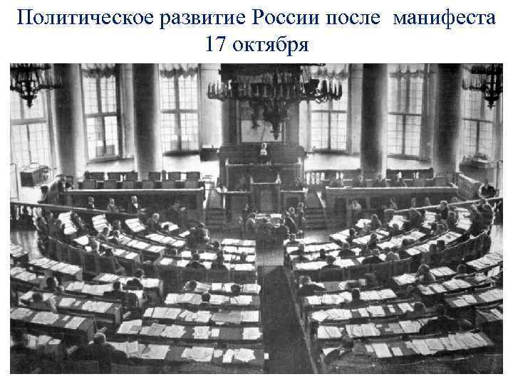 Политическое развитие России после манифеста 17 октября 