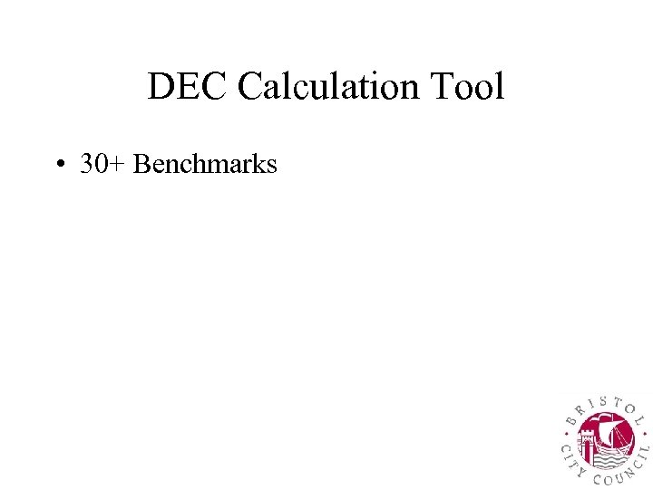 DEC Calculation Tool • 30+ Benchmarks 