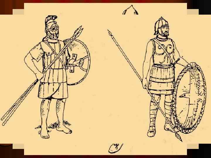БОЕВОЙ ПОРЯДОК ДРЕВНЕГРЕЧЕСКОГО ВОЙСКА ЛЕГКОВООРУЖЁННЫЕ ГОПЛИТЫ 8 м 8 шеренг по фронту около 1000