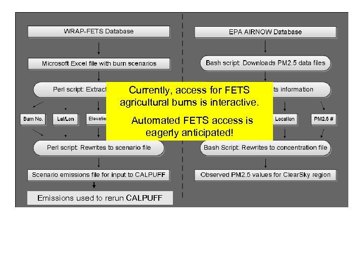 Currently, access for FETS agricultural burns is interactive. Automated FETS access is eagerly anticipated!