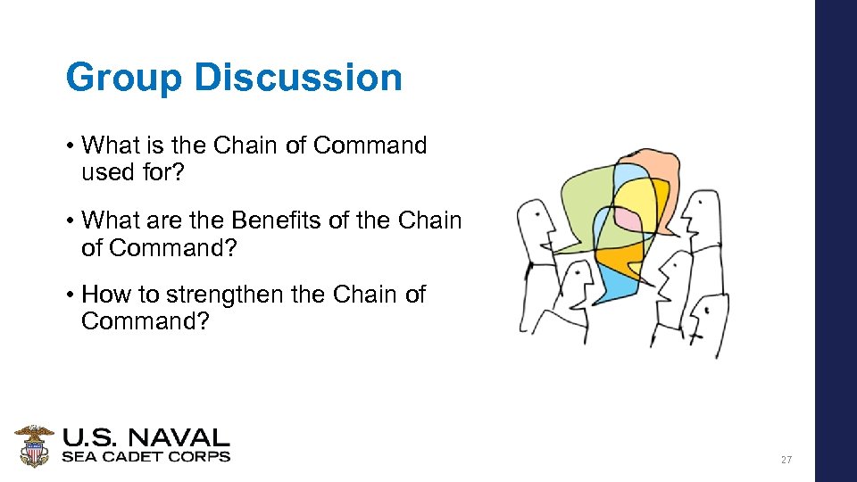 Group Discussion • What is the Chain of Command used for? • What are