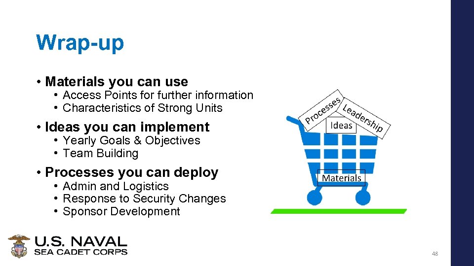 Wrap-up • Materials you can use • Access Points for further information • Characteristics