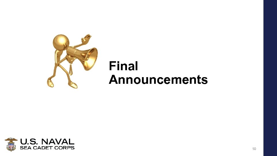 Final Announcements 50 