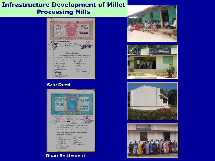 Infrastructure Development of Millet Processing Mills Sale Deed Dhan Settlement 