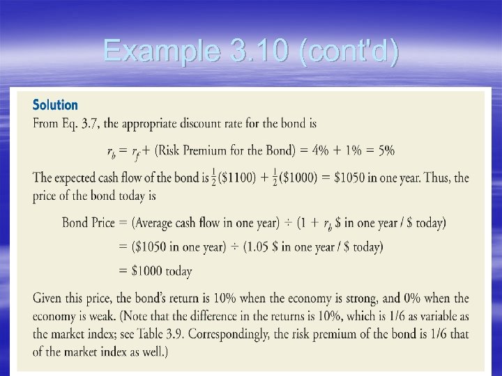 Example 3. 10 (cont'd) 