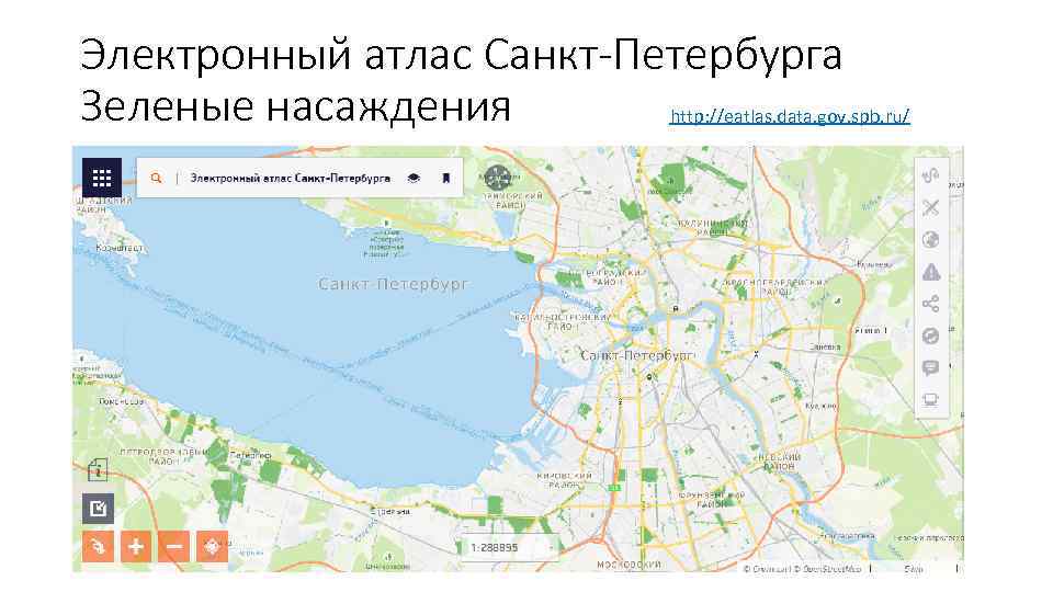 Электронный атлас Санкт-Петербурга Зеленые насаждения http: //eatlas. data. gov. spb. ru/ 