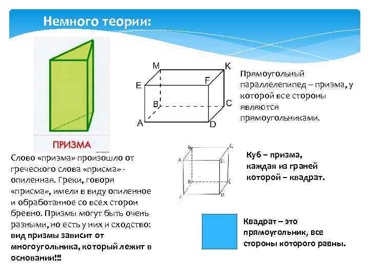 Прямоугольная призма рисунок