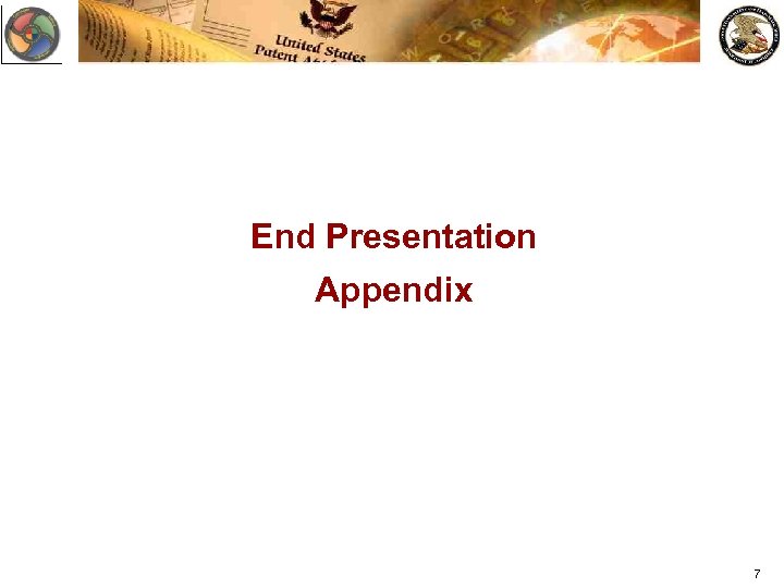 End Presentation Appendix 7 