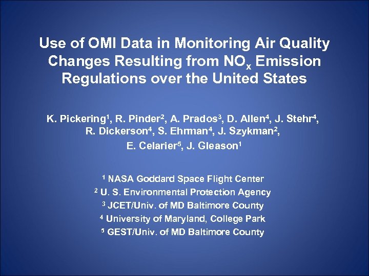 Use of OMI Data in Monitoring Air Quality Changes Resulting from NOx Emission Regulations