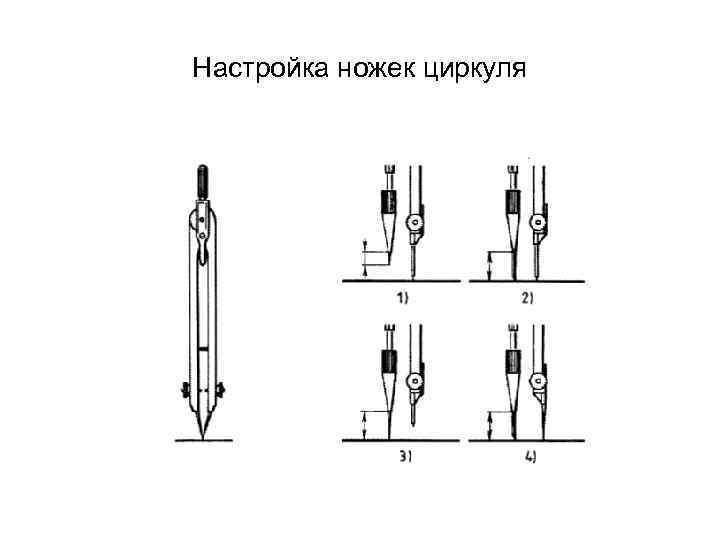 Настройка ножек циркуля 