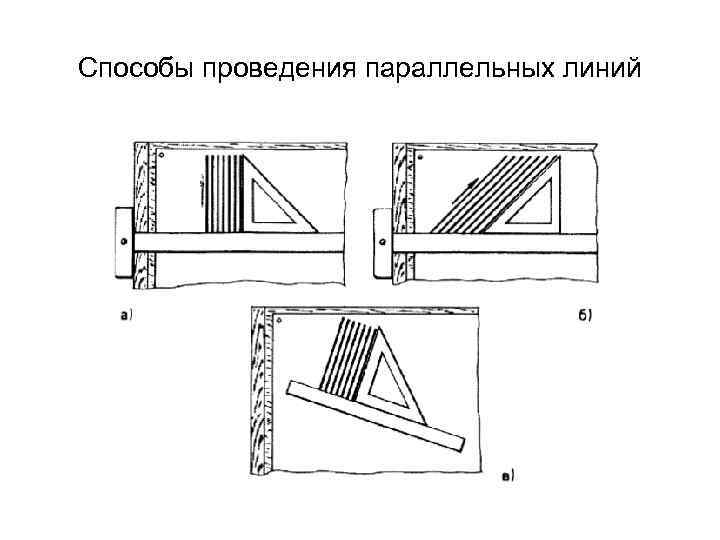 Способы проведения параллельных линий 