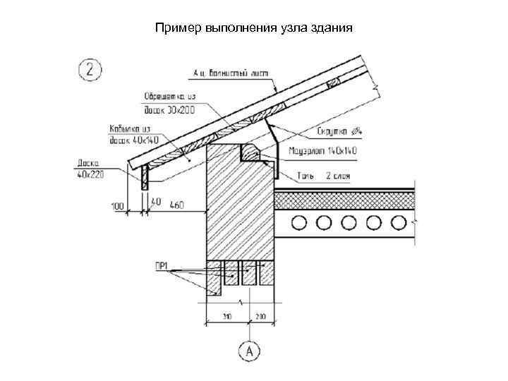 Узлы в здании чертеж