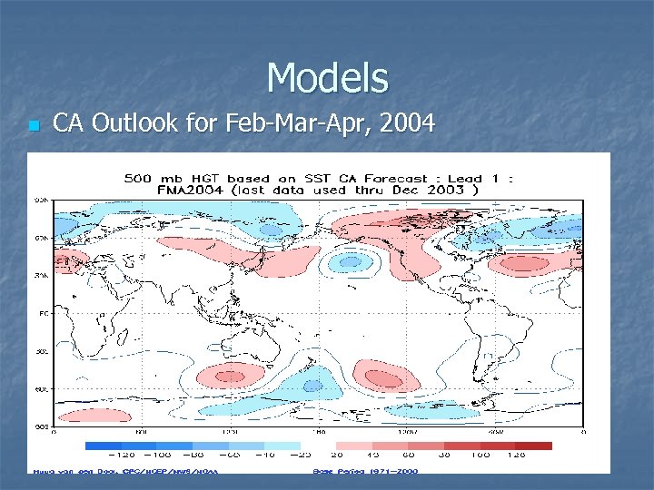 Models n CA Outlook for Feb-Mar-Apr, 2004 