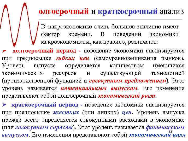 Пример долгосрочного периода. Долгосрочный и краткосрочный анализ в макроэкономике. Краткосрочный среднесрочный долгосрочный период.