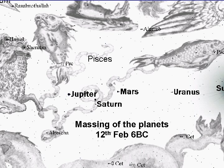 Massing of the planets 12 th Feb 6 BC 