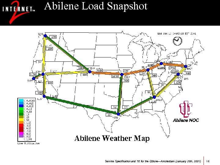 Abilene Load Snapshot Service Specification and TE for the QBone—Amsterdam (January 25 th, 2001)