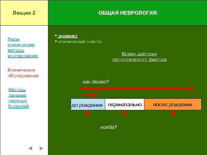 Лекция 2 Параклинические методы исследования ОБЩАЯ НЕВРОЛОГИЯ § анамнез § клинический осмотр Время действия
