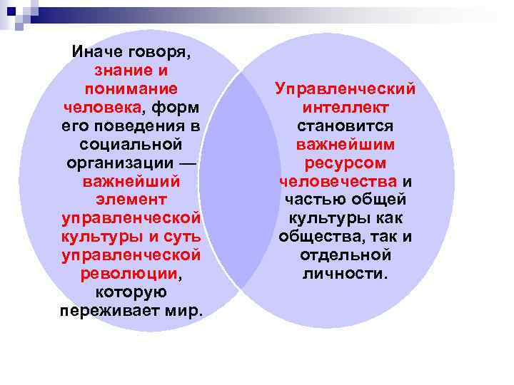 Иначе говоря, знание и понимание человека, форм его поведения в социальной организации — важнейший
