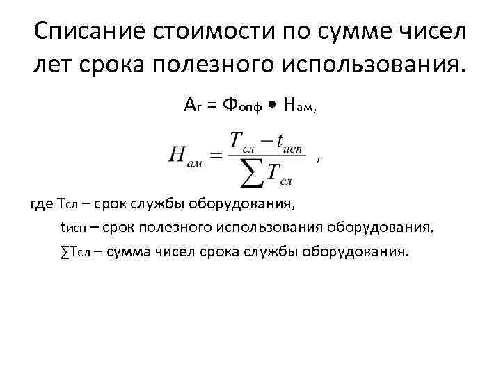 Списание себестоимости