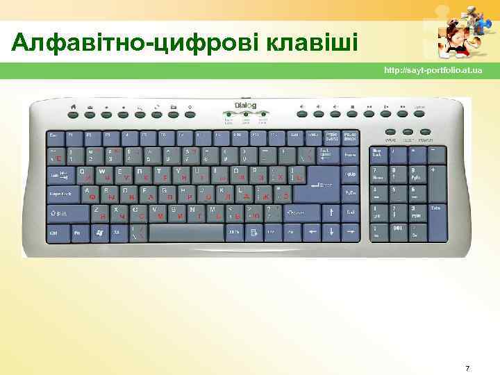 Алфавітно-цифрові клавіші http: //sayt-portfolio. at. ua 7 