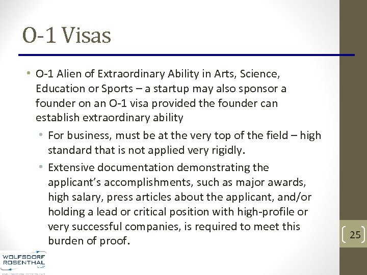 O-1 Visas • O-1 Alien of Extraordinary Ability in Arts, Science, Education or Sports