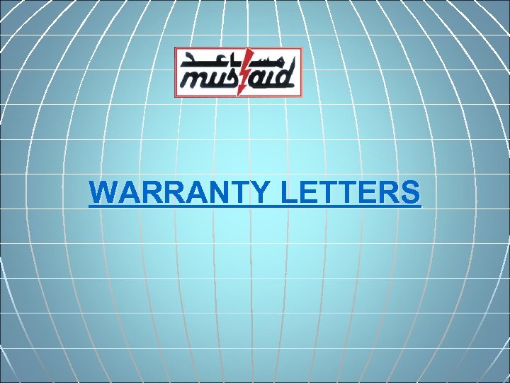 WARRANTY LETTERS 