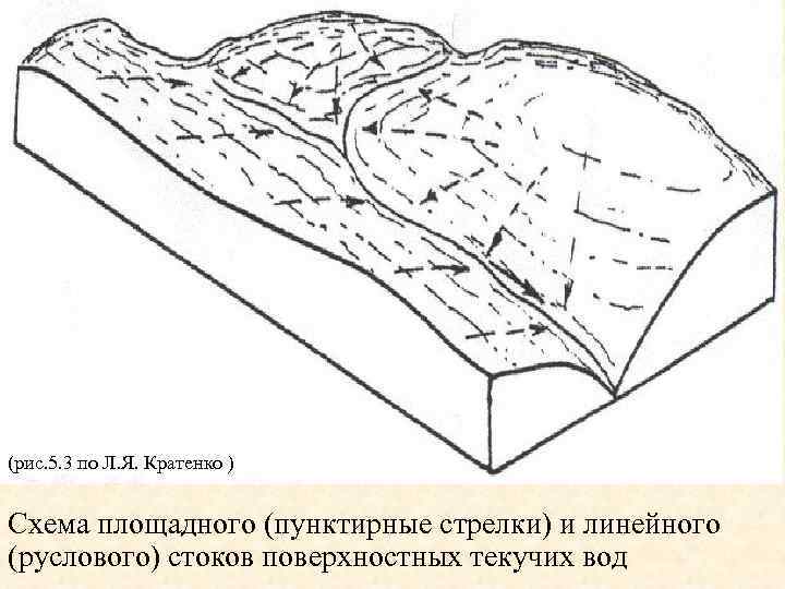 (рис. 5. 3 по Л. Я. Кратенко ) Схема площадного (пунктирные стрелки) и линейного