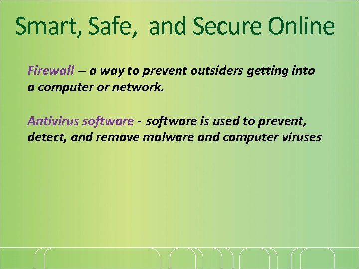 Smart, Safe, and Secure Online Firewall – a way to prevent outsiders getting into