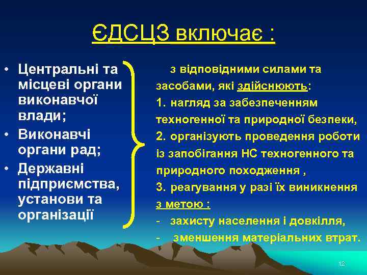 ЄДСЦЗ включає : • Центральні та місцеві органи виконавчої влади; • Виконавчі органи рад;