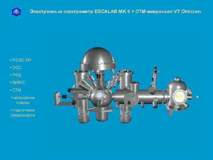 Электронный спектрометр ESCALAB MK II + СТМ-микроскоп VT Omicron • РФЭС УР • ЭОС